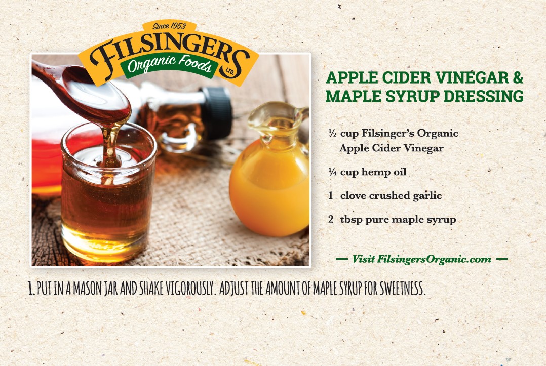 Filsinger's Organic Apple Cider Vinegar and Maple Syrup Dressing