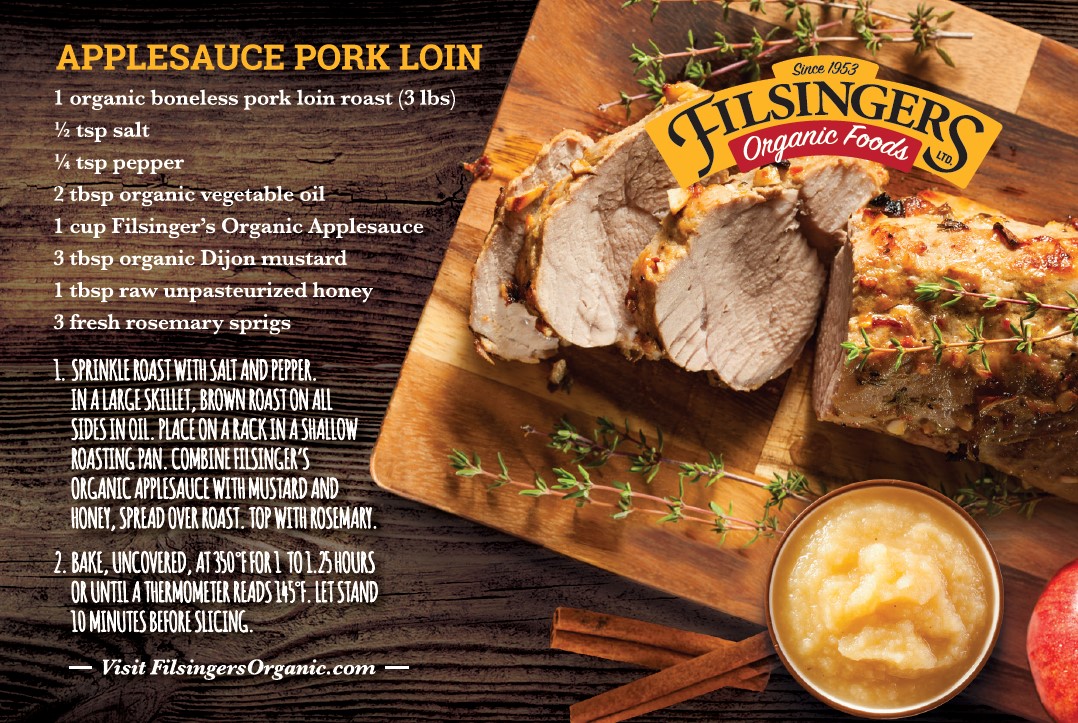 Filsinger's Organic Apple Sauce Pork Loin Recipe