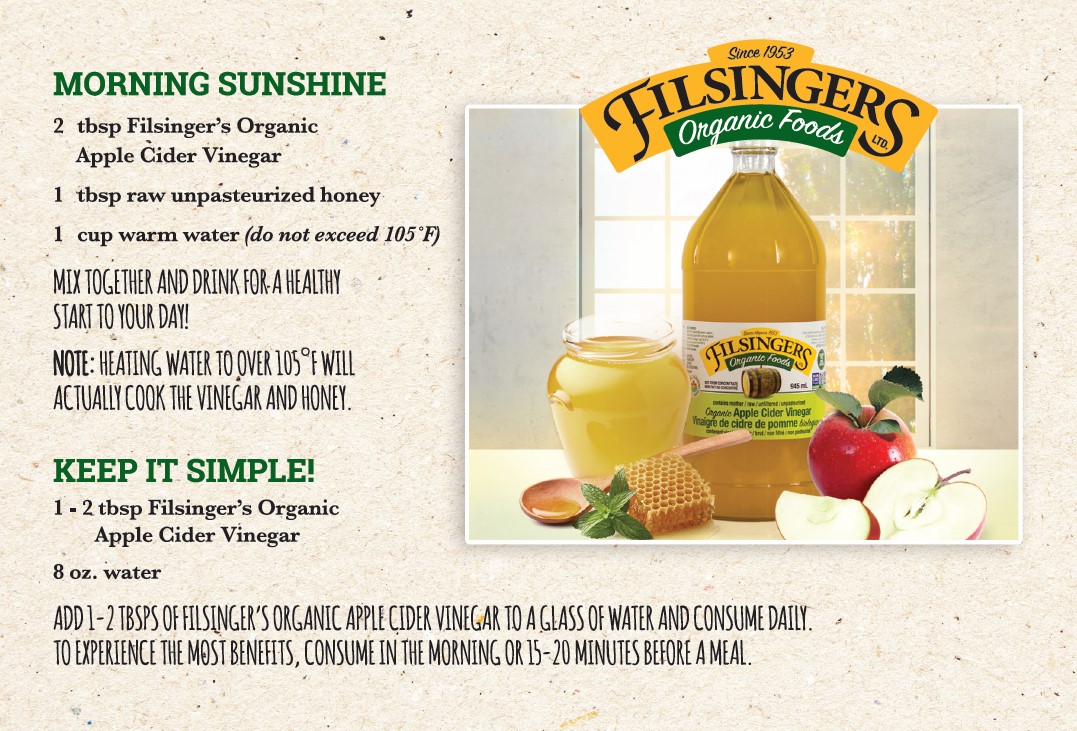 Filsinger's Organic Apple Cider Vinegar Beauty Recipes
